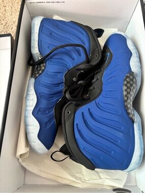 Nike Kids Blue and Black Foamposite Style Sneakers